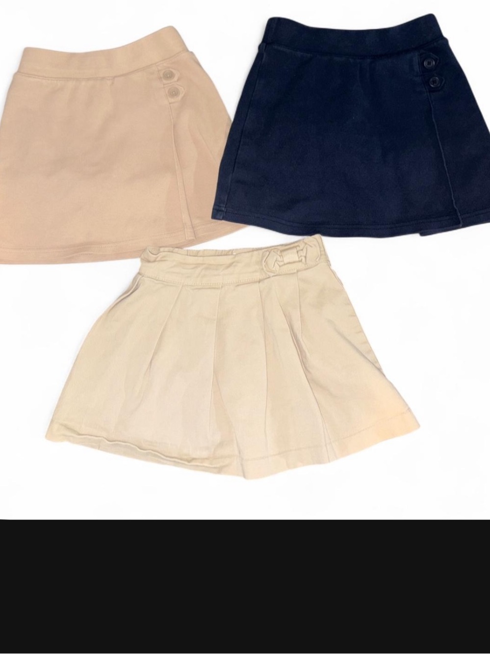 Cat & Jack Beige and navy skort bundle 4/5